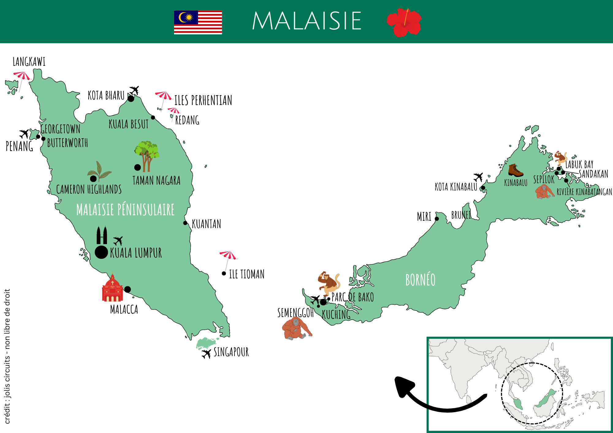 carte malaisie