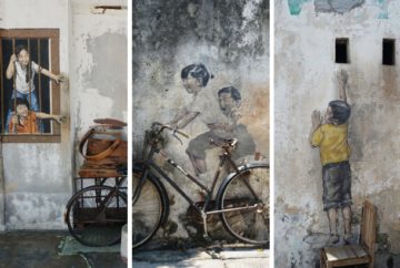 malaisie, george town, penang, graffitis